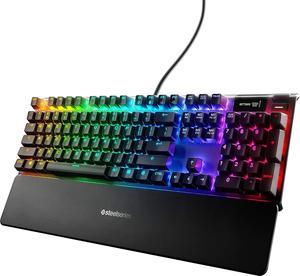 SteelSeries Apex Pro USB Mechanical Gaming Keyboard Adjustable Actuation Switches Worlds Fastest Mechanical Keyboard OLED Smart Display RGB Backlit