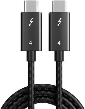 Thunderbolt 4 Cable, Thunderbolt Certified, 1 Meter (3.3 ft), 40 Gb/s Data Transfer, 100W Power Charging, 40Gbps Data Transfer HD 8K @60Hz Compatible with Thunderbolt 4/3, USB-C, and USB4 Devices