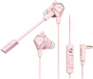 Edifier GX04 E-Sports Edition In ear Gaming Earphones Live Earplugs Dual Microphones 3.5mm Jack for phone Laptop SWITCH Pink