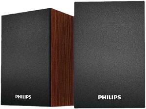Philips SPA20 Surround Sound Computer Speakers Desktop Bluetooth Bookshelf Speakers with Wooden Housing Bluetooth 5.0 Dual Mode (Wired & Bluetooth) Intelligent Compatibility Plug and Play