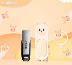 SanDisk CZ73-Q 32GB 64GB 128GB 256GB Ultra Flair USB 3.0 Flash Drive Cartoon Cute Panda U Disk Large Capacity Yellow 32GB