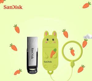 SanDisk CZ73-Q 32GB 64GB 128GB 256GB Ultra Flair USB 3.0 Flash Drive Cartoon Cute Panda U Disk Large Capacity Green 32GB