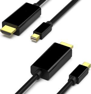 Mini DisplayPort to HDMI Cable, Mini DP to HDMI 10 Feet Cable (Thunderbolt Compatible) with MacBook Air/Pro, Surface Pro/Dock, Monitor, Projector
