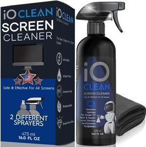 Screen Cleaner Spray (16.0 oz)  Best Large Kit for LCD LED Matte TVs, Smartphones, iPads, Laptops, Touchscreens, Computer Monitors, Other Electronic Devices  Microfiber Cloth and 2 Sprayers Included
