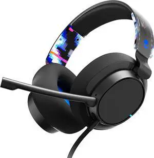 Skullcandy SLYR Pro Wired Over-Ear Gaming Headset/Soft Earpads/Clear Voice Smart Mic/Works with Playstation, PS5, Xbox, Xbox Series X, Nintendo Switch, Mobile, VR, and PC/Kids or Adult