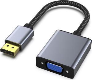 DisplayPort to VGA, DisplayPort to VGA Adapter Male to Female Gold-Plated Cord