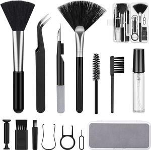 18 in 1 Electronic Cleaner Kit, Earbuds Laptop Computer Keyboard Cleaners Camera Earphone Clean Set, Tablet and Screen Dust Brush for MacBook PC Soft Sweep, Swipe Spray Bottle