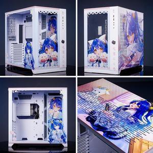 Tiangong Manga Theme PC-O11 Dynamic Tempered Glass on the Front and Left Side, Chassis Body SECC ATX Mid Tower Gaming Computer Case