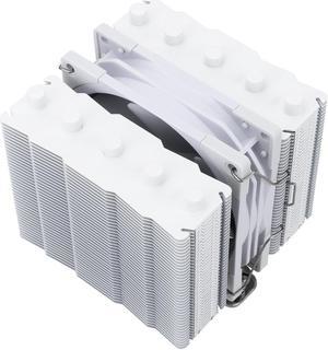 Silver Soul 110 WHITE Dual Towers 6mm Heatpipes*5, 94*94*110mm Fan for 115X/1200/2011-3/2066/1700, AM4/AM5, Thermalright SS110 White