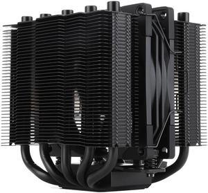 Silver Soul 110 Black Dual Towers 6mm Heatpipes*5, 94*94*110mm Fan for 115X/1200/2011-3/2066/1700, AM4/AM5, Thermalright SS110 Black