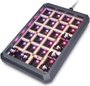 gk21s gk21 Hot Wwappable Bluetooth Dual Mode PCB Custom Mechanical Keyboard Numpad Kit RGB SMD Switch LEDs Type C USB Port (GK21 Kit) Prismatic Aluminum Shell