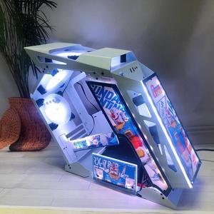 CORN Opened(Not Dustproof) PC Case, Tempered Glass Gaming Desktop Computer Case, Micro ATX/Mini ITX with Light Board(Gundam) and 120mm Fan*6,Support 240 Liquid Cooling, Unique Appearance White