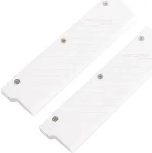 Computer Memory Cooler Aluminum Alloy PC RAM Heat Sink DDR5 Memory Vest White - 2 Pcs