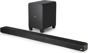 Signa S4 Ultra-Slim Sound Bar for TV with Wireless Subwoofer, Dolby Atmos 3D Surround Sound, Compatible with 8K, 4K, HD TV, eARC and Bluetooth, Bass Adjust Technologies for Polk Audio