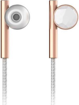 CAEDEN Linea Nº2/Linea N2 Faceted Ceramic & Rose Gold Wired Headphones Earbuds with Remote and Mic, Sound Isolating