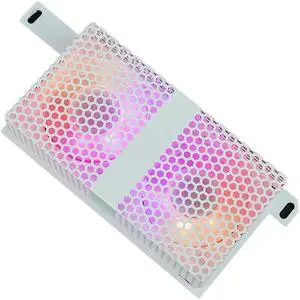 DiaoCan Memory Cooling, DDR5 Active Cooling,Compatible With ATX MB,Dual 5020 Fans, Addressable RGB Fan, White
