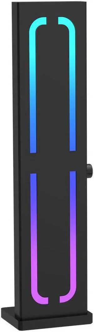 HERACLES ARGB Graphics Card Stand - Addressable RGB, Syncs With Other +5V ADD-RGB Devices with Motherboard Control, Metal Stand, Height Adjustable, Magnetic Base-Black