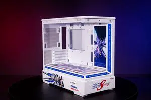 CORN Bauhaus Micro-ATX ITX Cpmputer Case, 6 Sides + 2 Light Panels Could Be Customized with HD Images(GUNDAM-01)