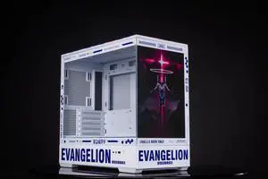 CORN Bauhaus Micro-ATX ITX EVA Cpmputer Case, 6 Sides + 2 Light Panels Could Be Customized with HD Images(Evangelion)