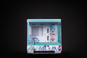 CORN Bauhaus Micro-ATX ITX Cpmputer Case, 6 Sides + 2 Light Panels Could Be Customized with HD Images(Hatsune Miku)