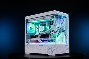 CORN Bauhaus Micro-ATX ITX Cpmputer Case, 6 Sides + 2 Light Panels Could Be Customized with HD Images(ROG Se7en)