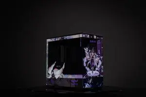 CORN Bauhaus Micro-ATX ITX Cpmputer Case, 6 Sides + 2 Light Panels Could Be Customized with HD Images(Demon Slayer - Shinobu Koch)