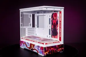 CORN Bauhaus Micro-ATX ITX Cpmputer Case, 6 Sides + 2 Light Panels Could Be Customized with HD Images(Yuno Gasai)