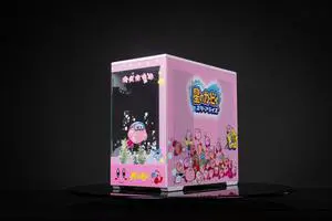 CORN Bauhaus Micro-ATX ITX Cpmputer Case, 6 Sides + 2 Light Panels Could Be Customized with HD Images(Kirby)