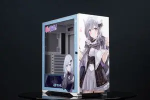 CORN Glass E-ATX/ATX/Micro ATX Computer Case, 4 Sides + 3 Light Panels Customized with HD Images - Kaga Sumire