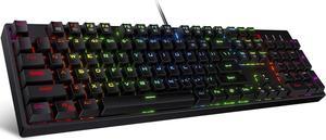 K582 SURARA RGB LED Backlit Mechanical Gaming Keyboard with 104 Keys-Linear and Quiet-Red Switches