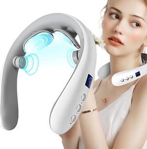 Neckology Intelligent Neck Massager with Heat, Electric Pulse Neck Massager for Pain Relief, Wireless Neck Massager for Women