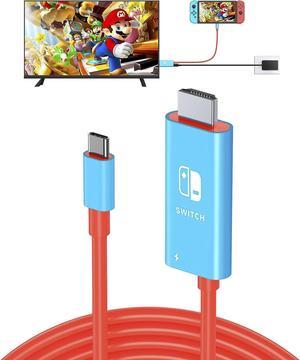 Corn Electronics Portable HDMI Cable Compatible with Nintendo Switch NS/OLED, USB C to HDMI Cable Replaces The Original Switch Dock for TV Screen Mirroring, Convenient for Travel, 4K HD, 2m, Blue