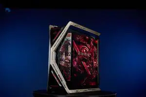 GR701 E-ATX computer case, 420 mm dual radiator support, four 140 mm fans, metal GPU holder, component storage, ARGB fan hub, 60W fast charging ELDEN RING