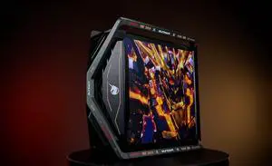 GR701 E-ATX computer case, 420 mm dual radiator support, four 140 mm fans, metal GPU holder, component storage, ARGB fan hub, 60W fast charging Gundam (Black)