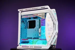 Corn Electronics GR701 E-ATX computer case, 420 mm dual radiator support, four 140 mm fans, metal GPU holder, component storage, ARGB fan hub, 60W fast charging Cinnamoroll(White)