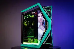 Corn Electronics GR701 E-ATX computer case, 420 mm dual radiator support, four 140 mm fans, metal GPU holder, component storage, ARGB fan hub, 60W fast charging-Battle Through the Heavens