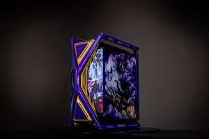 Corn Electronics GR701 E-ATX computer case, 420 mm dual radiator support, four 140 mm fans, metal GPU holder, component storage, ARGB fan hub, 60W fast charging-Solo Leveling