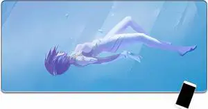 CORN Anime Large Extended Gaming Mouse pad, Desk Mat with Seamed Edges, Non-Slip Rubber Base, Computer Keyboard Mouse Mat for Gaming, Office & Home, 31.5x11.8 Inch (09)