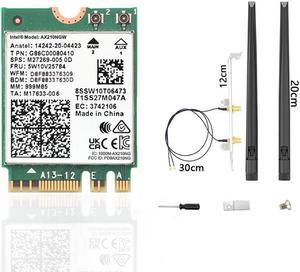 WiFi 6E AX210 NGW Wireless Card, Expand to Tri-Band 6GHz/5GHz/2.4GHz M.2 NG...