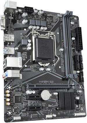 GIGABYTE H410M S2 Durable Motherboard with GIGABYTE 8118 Gaming LAN, Anti-Sulfur Resistor, Smart Fan5
