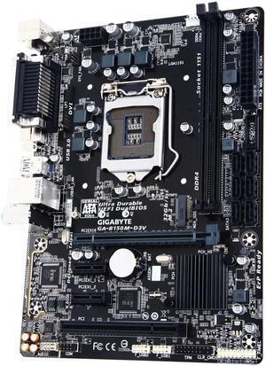 Gigabyte B150M-D3V Motherboard LGA1151, DDR3, Parallel, M2 SATA, Intel B150