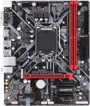 GIGABYTE B360M GAMING HD motherboard with GIGABYTE 8118 Gaming LAN, PCIe Gen3 x4 M.2, Anti-Sulfur Resistor, Smart Fan 5, CEC 2019 ready