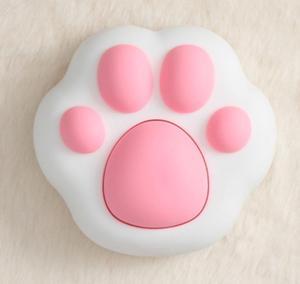 Wireless Desktop Power Button for PC(Laptop is not compatible), Pink Cute Cat Button White, PVC Elastic Silicone Material