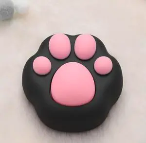 Wireless Desktop Power Button for PC(Laptop is not compatible), Pink Cute Cat Button Black, PVC Elastic Silicone Material