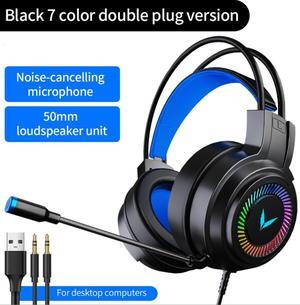 Gaming Headset for PS4/PS5/PC/Xbox/Nintendo Switch, Xbox One Headset with AI Stereo Microphone Sound, Computer Headset with 3.5mm Jack & 7 colors