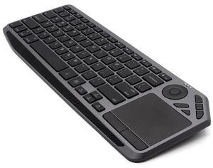 Multi-Device Wireless Bluetooth Keyboard with Multi-Touch Touchpad-Wireless TV Keyboard,Support 3 Devices for TV,Windows, Android, Chrome OS, Laptop, Tablet 7-Colors Backlit,Gre