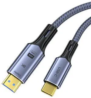 CORN USB C to HDMI 2.1 8K Cable(8K@60Hz,4K@144Hz,2K@240Hz), Type-C to HDMI Cord, [Thunderbolt 3/4 Compatible] 48Gbps/HDCP2.3/HDR for iPhone 15,MacBook Pro/Air,iPad Pro,Surface,Dell,HP (6.6FT/2m)