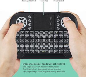 CORN 2.4Ghz Mini Wireless Keyboard Full Screen Air Mouse Bluetooth Keyboard Touchpad Combo Remote Control for PC Win7/8/10 Android TV Set-up Box HTPC IPTV