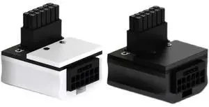 12VHPWR 16Pin GPU Power Adapter, L Turn 90 Degree Video Card 12+4 Pin Female to Male Power Connector, RTX 4090 Desktop Graphics Card Cable Ties for Easy Installation