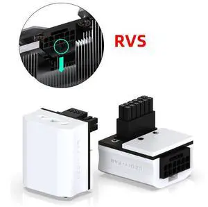 16Pin GPU Power Adapter, L Turn 90 Degree Video Card 12+4 Pin Female to Male Power Connector, RTX 4090 Desktop Graphics Card Cable Ties for Easy Installation White RVS 90 degree